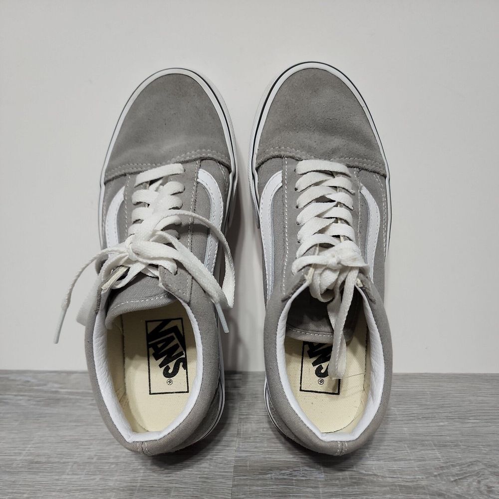 Vans Off The Wall Mens 4 Old Skool Skate Shoes Gray 508731 Low‎ Top Women 5 - Picture 8 of 10